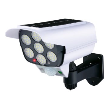 Grundig - LED zonnegevoede dummy-beveiligingscamera met sensor, LED/1,2V 800 mAh + afstandsbediening