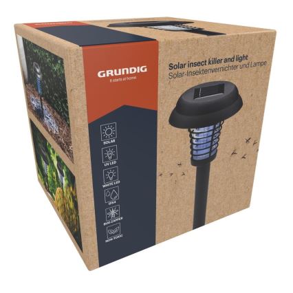Grundig - LED zonnelamp en insectenvanger UV LED/1xAA 600 mAh IPX4