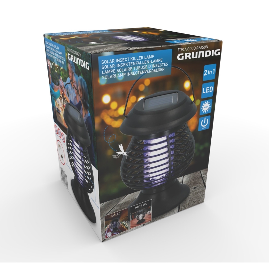 Grundig - Solar LED UV Lamp met Insecten Val LED/1W/1,2V IPX4
