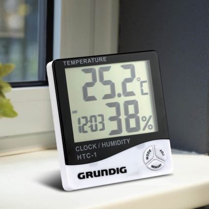 Grundig - Weerstation met Wekker 1xAAA