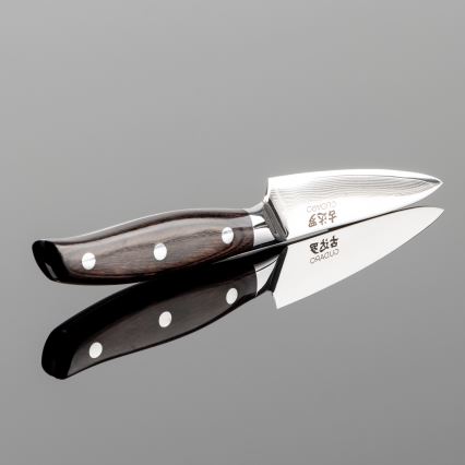 Gudaro - Damast keukenmes SHIRO 3,5, 67-laags staal, lengte 9,5 cm