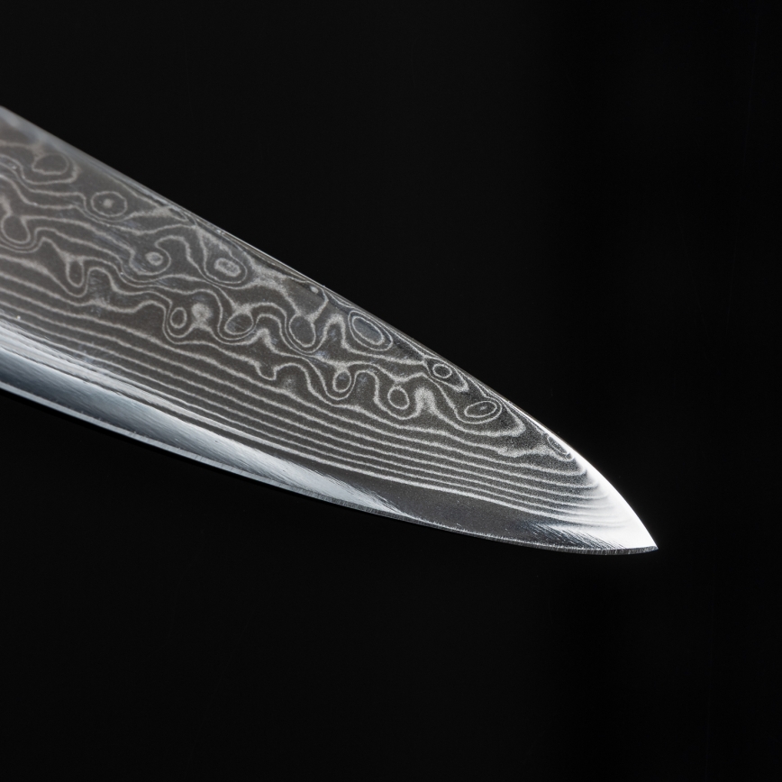 Gudaro - Damast keukenmes SHIRO 3,5, 67-laags staal, lengte 9,5 cm