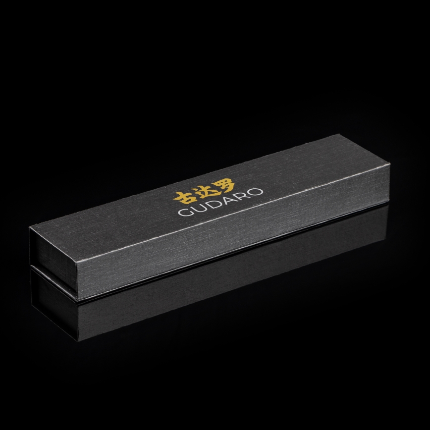 Gudaro - Damast keukenmes SHIRO 3,5, 67-laags staal, lengte 9,5 cm