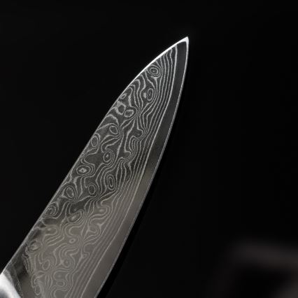 Gudaro - Damast keukenmes TAKUMI 3,5, 67-laags staal, lengte 9,5 cm, walnoothout