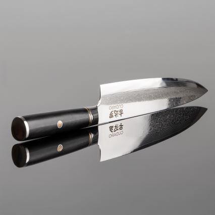 Gudaro - Damast koksmes AKIRO 8, 67-laags damaststaal, lemmet 20 cm, zwart