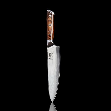 Gudaro - Damast koksmes FENG 8, 67-laags damaststaal, lengte 20 cm