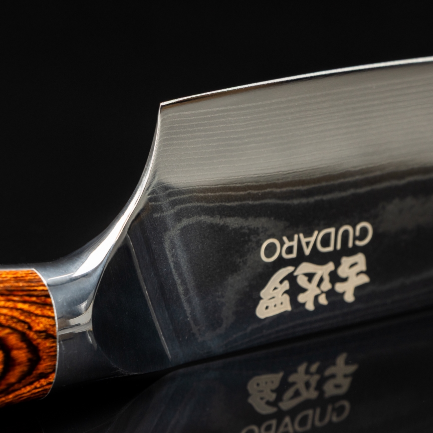 Gudaro - Damast koksmes FENG 8, 67 lagen damaststaal, lengte 20 cm