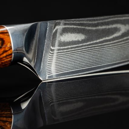 Gudaro - Damast koksmes FENG 8, 67 lagen damaststaal, lengte 20 cm