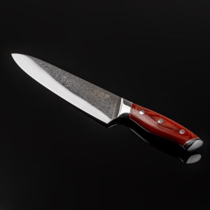 Gudaro - Damast koksmes KENSHO 8, 67-laags damaststaal, bladlengte 20 cm