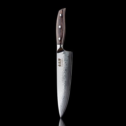 Gudaro - Damast koksmes SHIRO 8, 67 lagen staal, lengte 20 cm