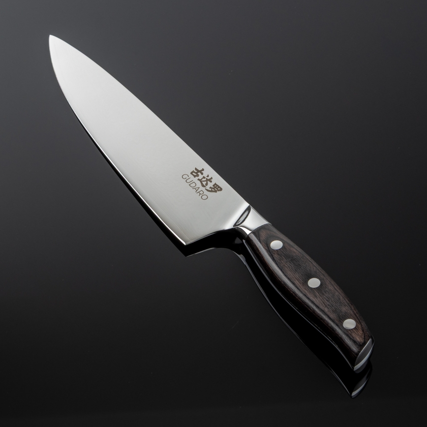 Gudaro - Damast koksmes SHIRO 8, 67 lagen staal, lengte 20 cm