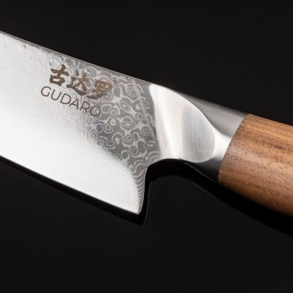 Gudaro - Damast chefmes TAKUMI 8, 67 lagen damaststaal, lengte 20 cm, walnoothout