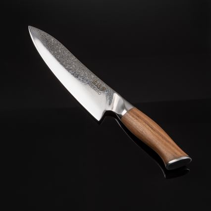 Gudaro - Damast chefmes TAKUMI 8, 67 lagen damaststaal, lengte 20 cm, walnoothout