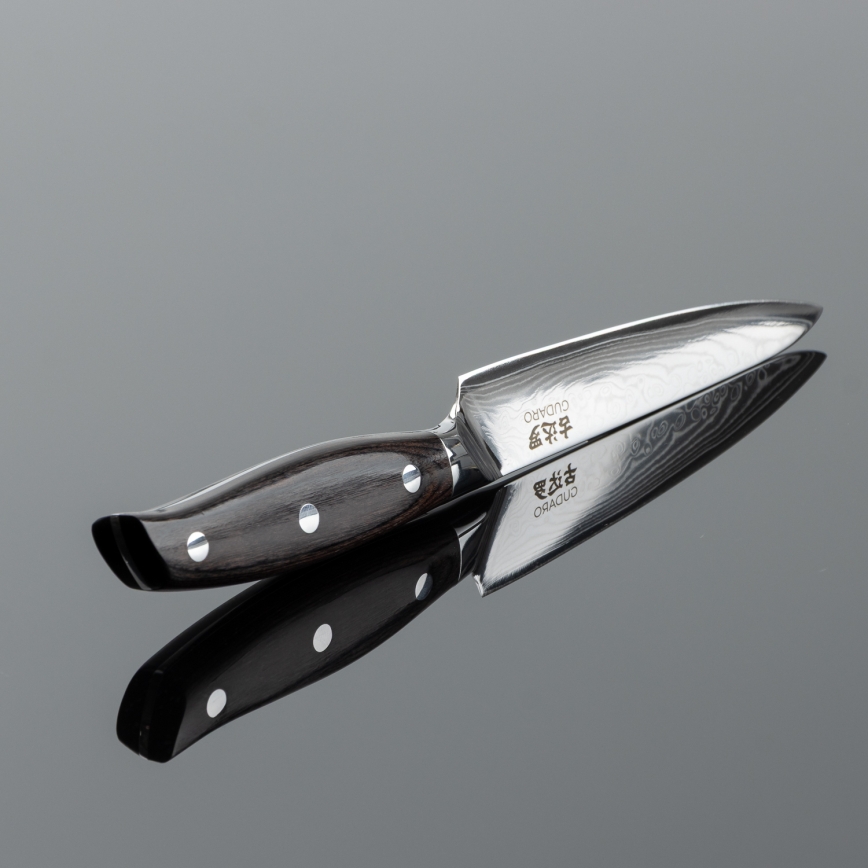 Gudaro - Damast universeel keukenmes SHIRO 5, 67 lagen staal, lengte 12,5 cm