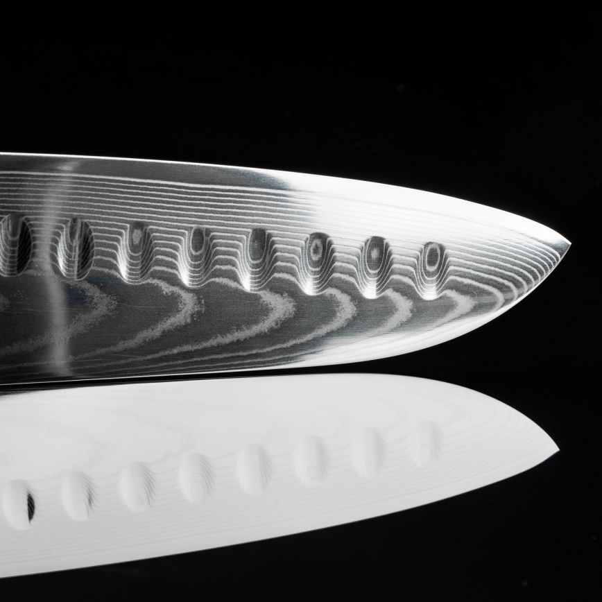 Gudaro - Damast Santoku keukenmes FENG 7,5, 67-laags staal, lemmetlengte 18 cm