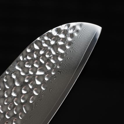 Gudaro - Damast Santoku keukenmes MIYABI 7, 67-laags damaststaal, lengte 17,5 cm