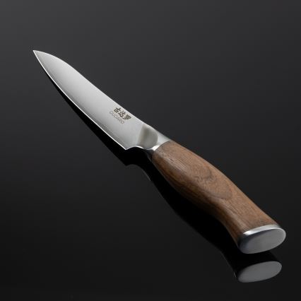 Gudaro - Damast universeel keukenmes TAKUMI 5, 67-laags staal, lengte 12,5 cm, walnoot