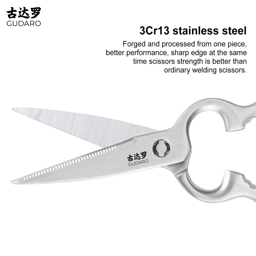 Gudaro - Gevogelteschaar RONIN 20,6 cm roestvrij staal