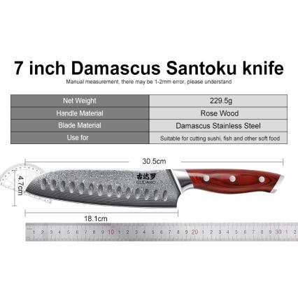 Gudaro - Keukenmessenset in blok KENSHO, 7-delig, acaciahout