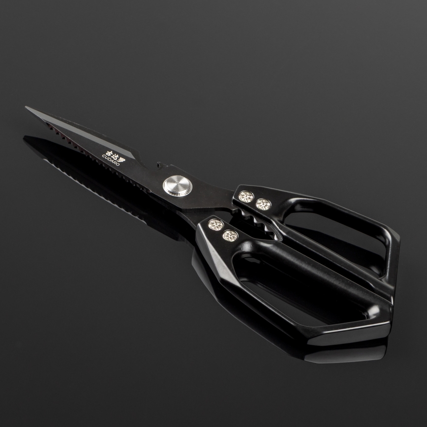 Gudaro - Keukenschaar voor gevogelte SHOGUN, 23,3 cm, zwart