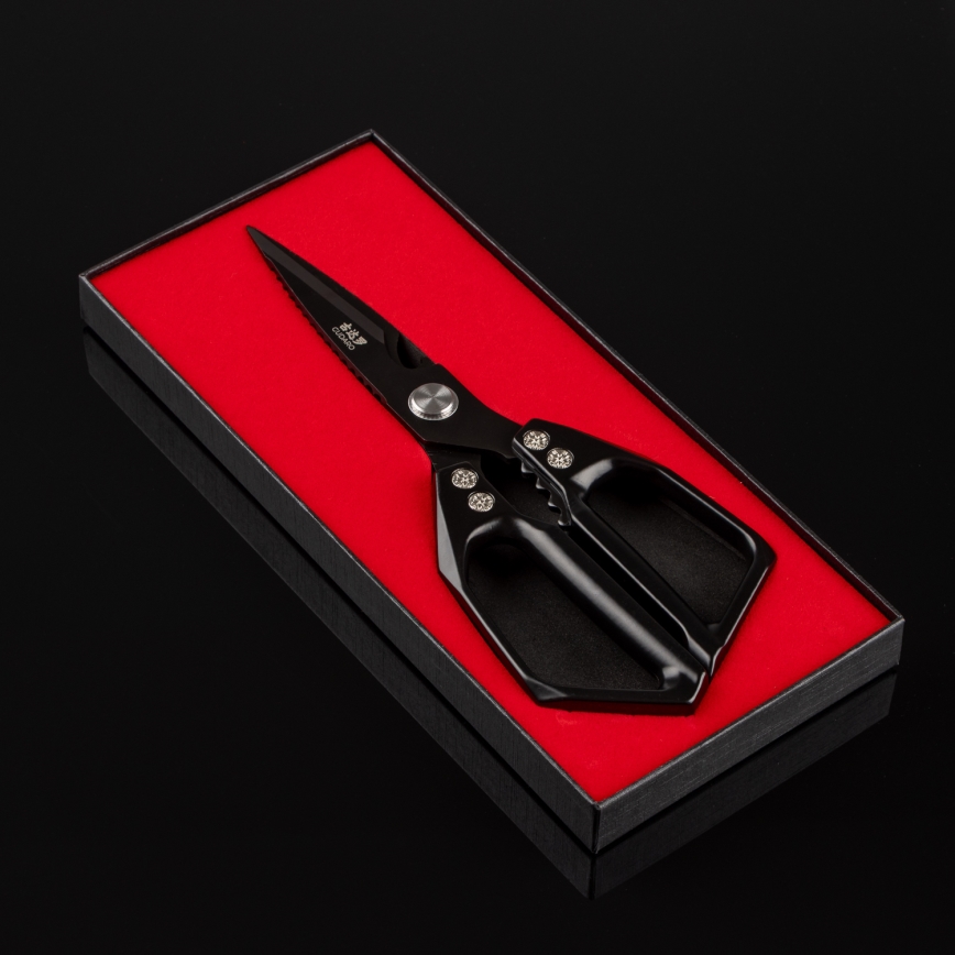 Gudaro - Keukenschaar voor gevogelte SHOGUN, 23,3 cm, zwart