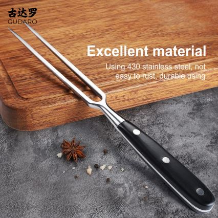 Gudaro - Keukenvork MIYABI zwart/pakkahout