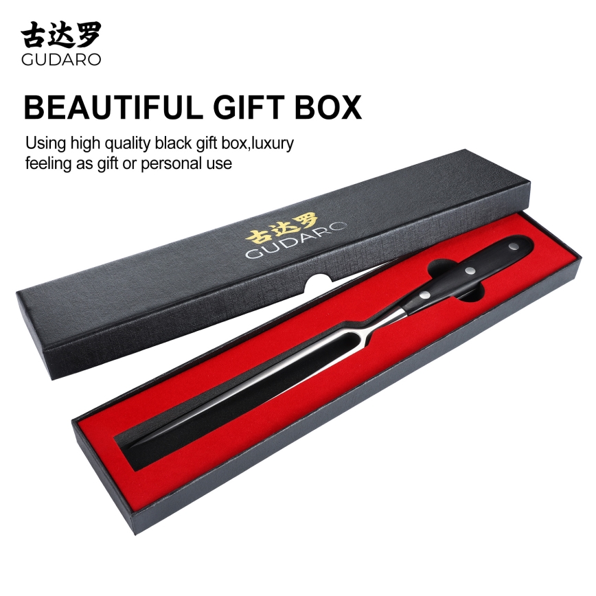 Gudaro - Keukenvork MIYABI zwart/pakkahout