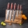 Gudaro - SET van 5 damast keukenmessen KENSHO + magnetische houder