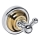 Haak 6,5x6,5 cm zilver/goud