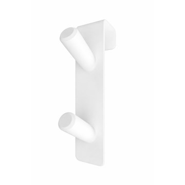 Haak voor radiator INOX, roestvrij staal/wit