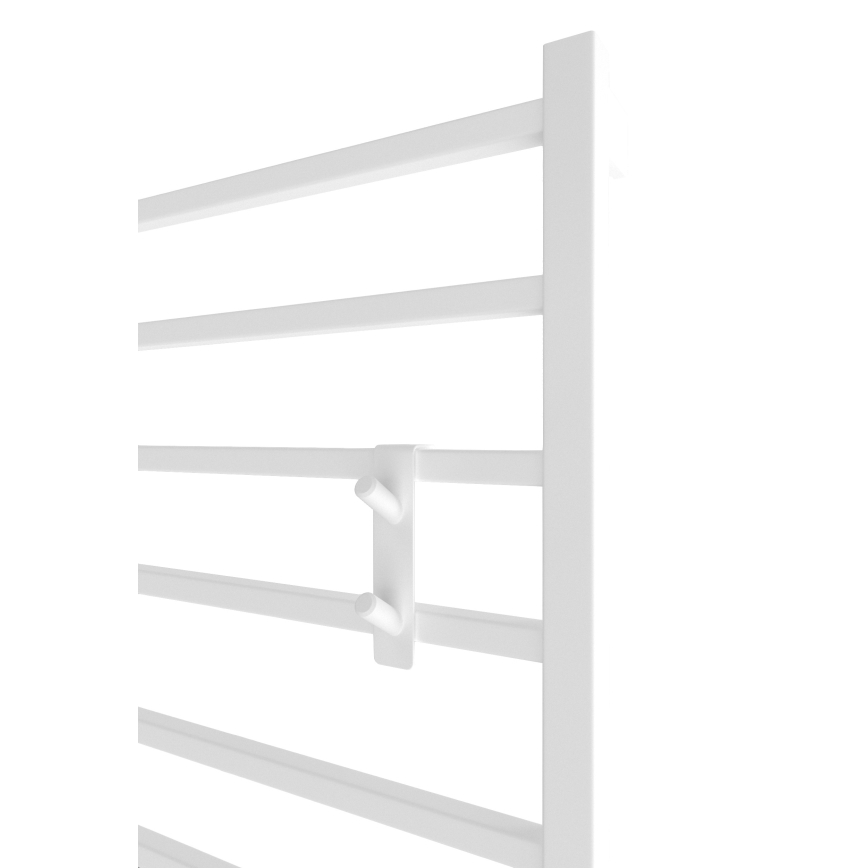 Haak voor radiator INOX, roestvrij staal/wit