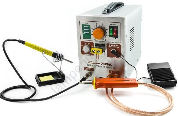 draagbare puntlasapparaat voor accu's met 7500mAh, 1,5
