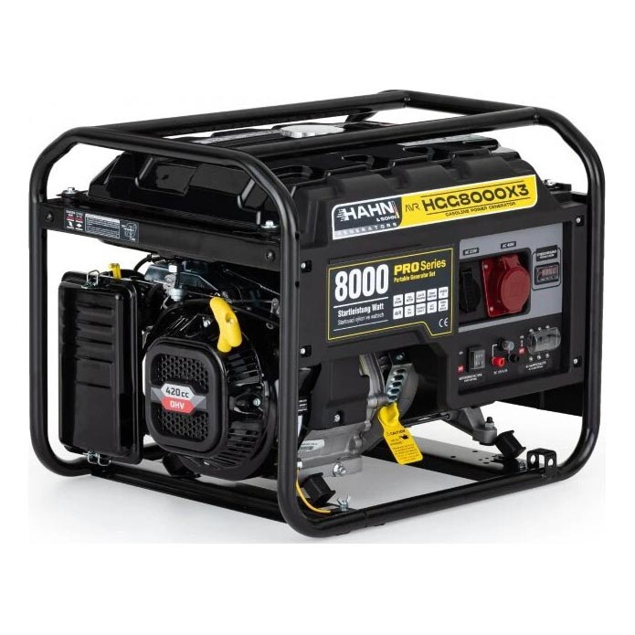 Hahn & Sohn 9177 - Benzine elektrische generator HGG 8000 X3 6500W