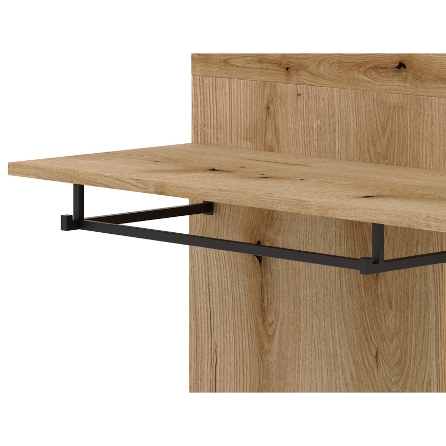 Halmeubel met spiegel SVEN, bruin/wit