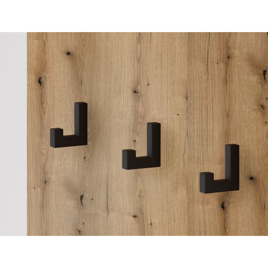 Halmeubel met spiegel SVEN, bruin/wit