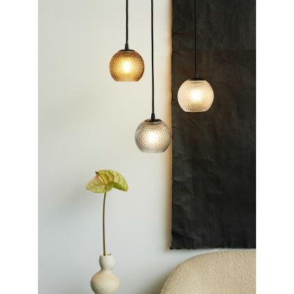 Halo Design 718368 - Hanglamp aan kabel NOBB 1xE27/40W/230V gerookt bruin