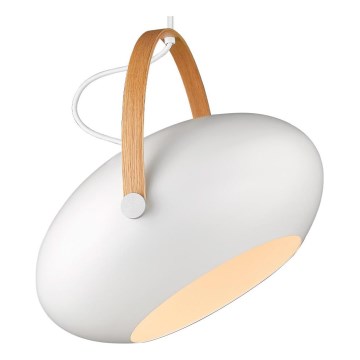 Halo Design 734375 - Hanglamp met kabel DC 1xE27/40W/230V Ø 40 cm wit/eiken