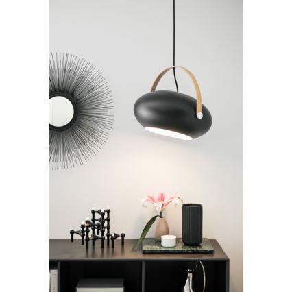 Halo Design 734382 - Hanglamp met kabel DC 1xE27/40W/230V Ø 40 cm zwart/eiken