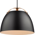 Halo Design 734887 - Hanglamp met snoer OSLO 1xE27/40W/230V Ø 40 cm zwart/eiken