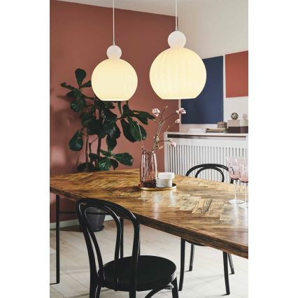 Halo Design 737321 - Hanglamp aan kabel BALL BALL 1xE27/40W/230V Ø 32 cm wit