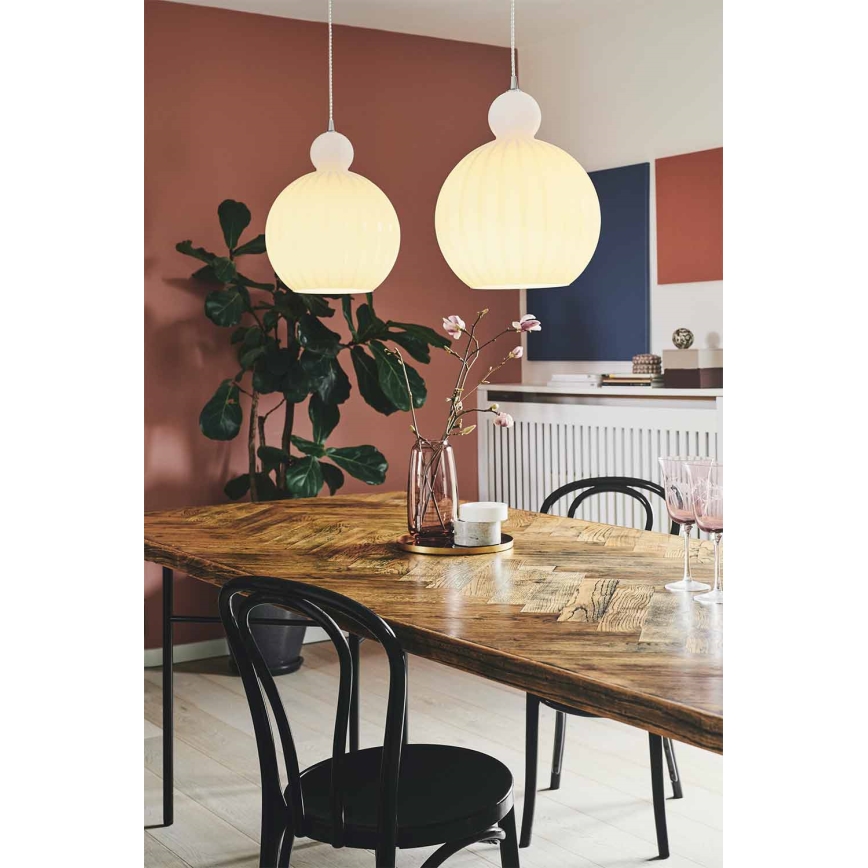 Halo Design 737321 - Hanglamp aan kabel BALL BALL 1xE27/40W/230V Ø 32 cm wit