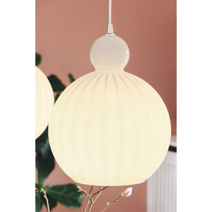 Halo Design 737321 - Hanglamp aan kabel BALL BALL 1xE27/40W/230V Ø 32 cm wit