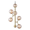 Halo Design 738861 - Kroonluchter met kabelophanging ATOM 6xG9/28W/230V Ø 30 cm messing/rookbeige
