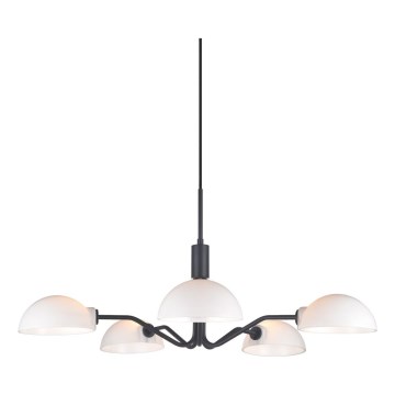 Halo Design 740369 - Hanglamp met kabel KJOBENHAVN 5xG9/28W/230V Ø 50 cm zwart