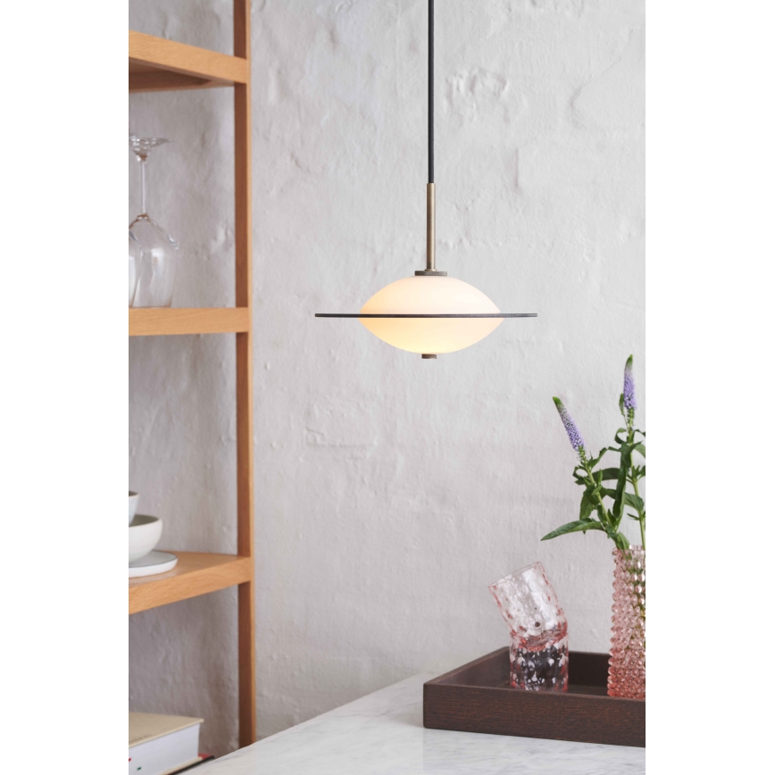 Halo Design 743599 - Hanglamp aan kabel ORBIT 1xG9/7W/230V Ø 24 cm wit/messing/rookgrijs