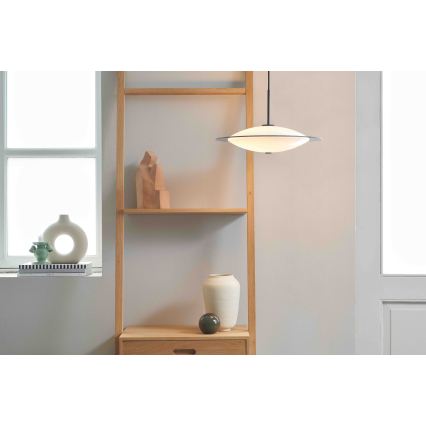 Halo Design 743629 - ORBIT pendellamp aan kabel, 3x G9/7W/230V, Ø 40 cm, wit/messing/rookgrijs