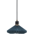 Halo Design 744060 - Hanglamp met snoer PARIS 1xG9/28W/230V Ø 24 cm blauw/messing/eiken