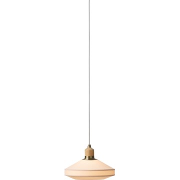 Halo Design 744091 - Hanglamp aan snoer PARIS 1xE14/40W/230V pr. 24 cm crème/messing/eiken