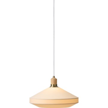 Halo Design 744206 - Hanglamp aan kabel PARIS 1xE27/60W/230V Ø 40 cm crème/messing/eik