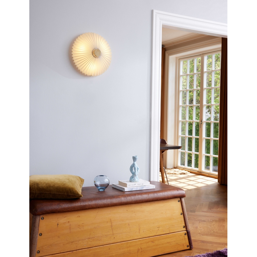 Halo Design 745081 - Wandlamp PARIS 3xG9/28W/230V Ø 40 cm wit/messing/eiken